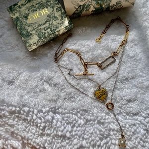 Auth jadior dior heart necklace